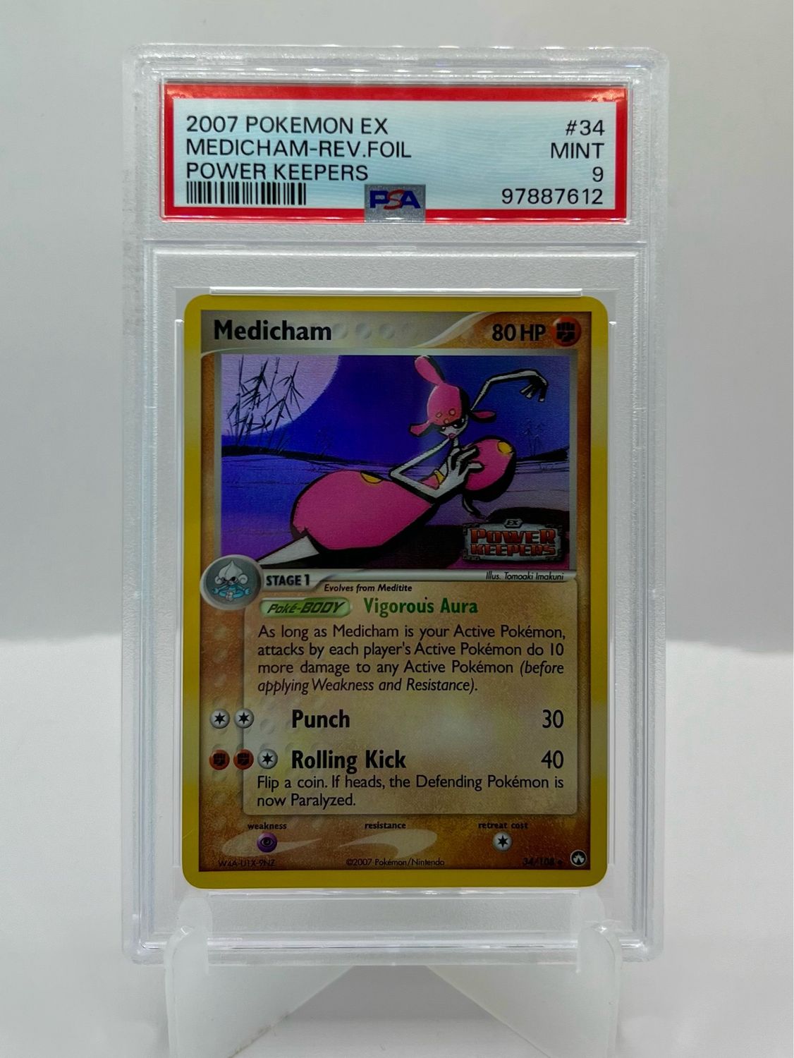 34/108 Medicham PSA 9 Stamped Holo