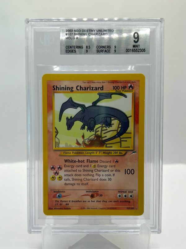 107/105 Shining Charizard BGS 9