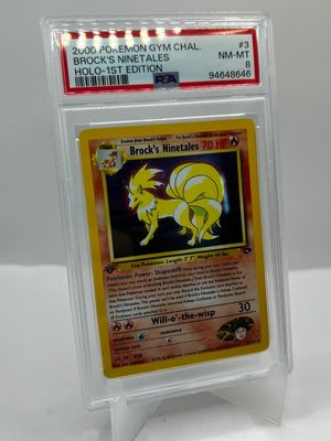 3/132 Brock's Ninetales 1st Edition PSA 8