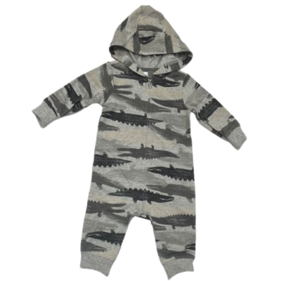 Abrigo Enterizo Bebé Niño Gray Crocodile 