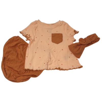 Conjunto de Bebe Niña Dark Orange