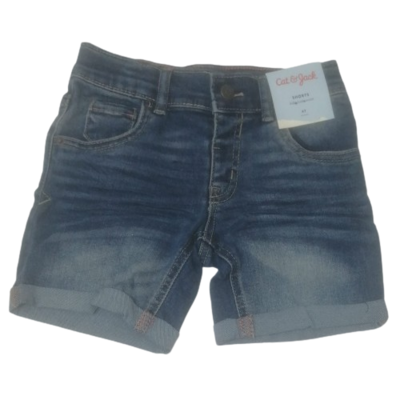 Denim stained shorts