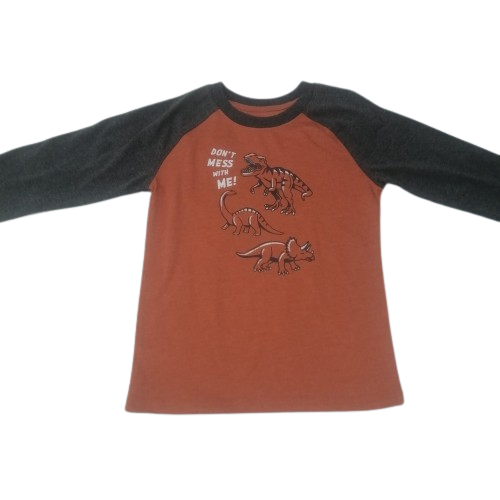 Dino orange long sleeved Tshirt