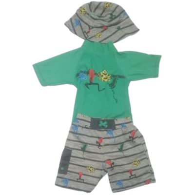 Frog vestido de baño 2 piezas con gorro