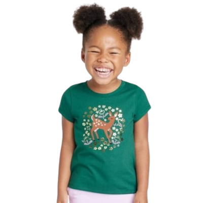 Tshirt de niña Green Deer