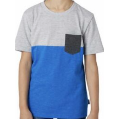 Grey and Blue Tshirt with pocket
