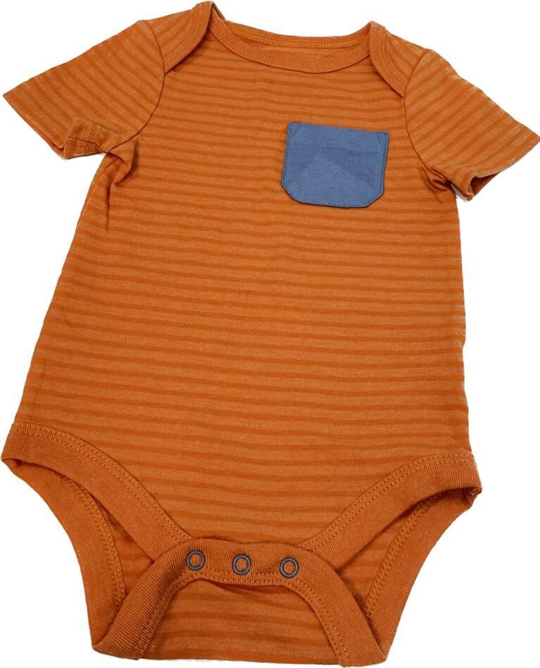 Mono Bebé Niño Naranja de Rayas