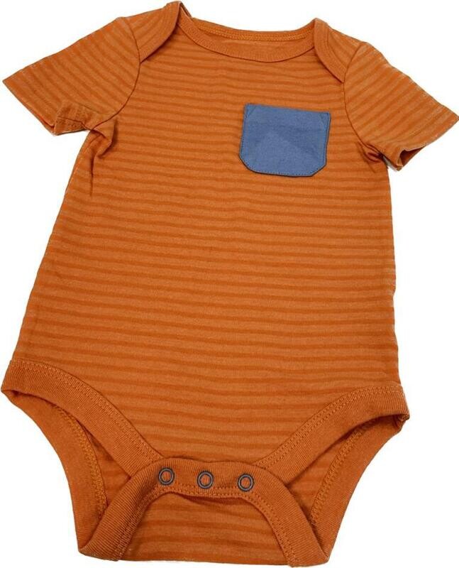 Mono Bebé Niño Naranja de Rayas