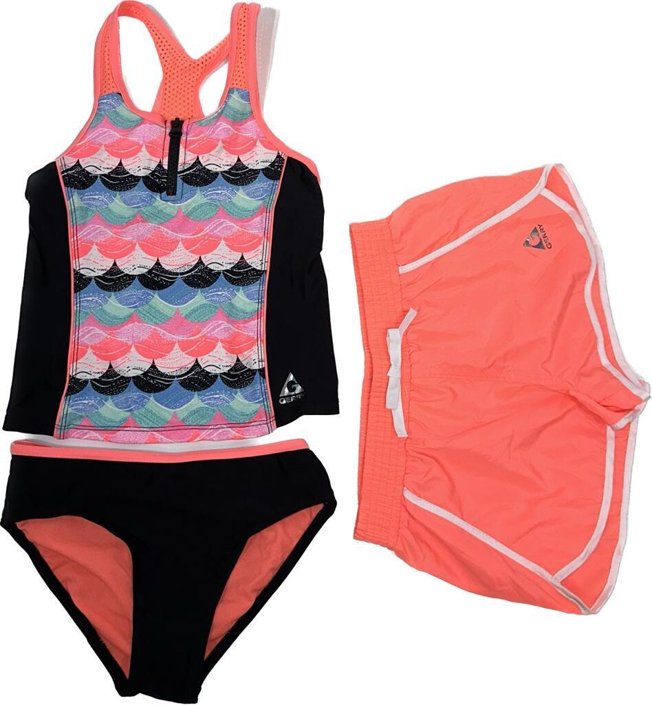 Neon vestido de baño 2 piezas con short