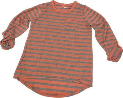 T-Shirt Niña Rayas Grises
