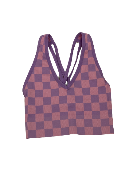 Top rosando de cuadros