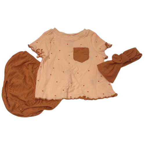 Conjunto de Bebe Niña Dark Orange