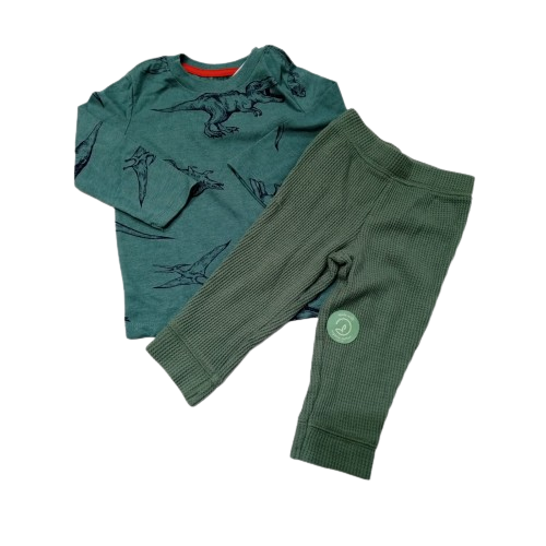 Cats &amp; Jack Dinasour Green conjunto