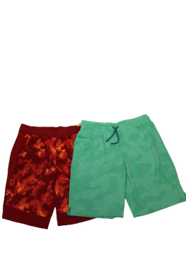 Panatalones cortos verde y azul 2 x 1