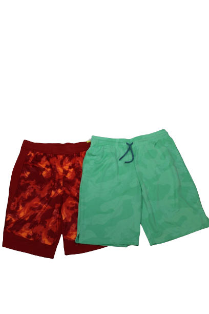 Panatalones cortos verde y azul 2 x 1