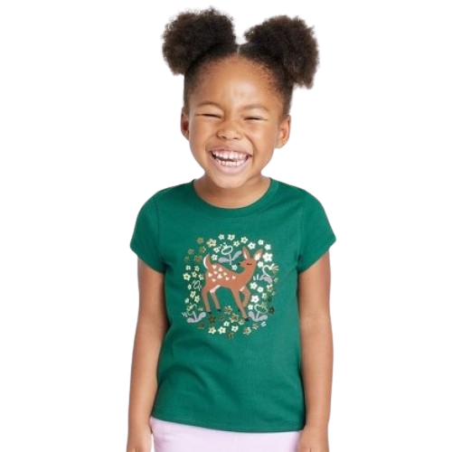 Tshirt de niña Green Deer