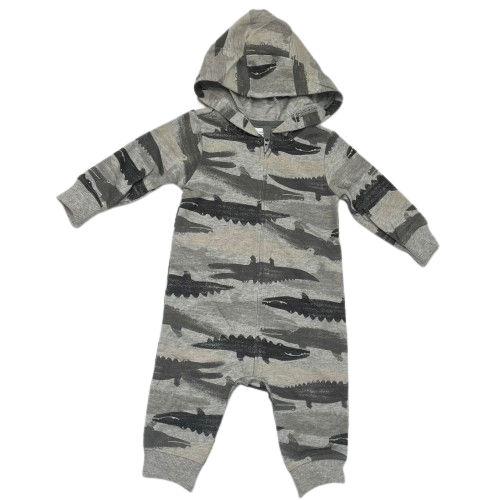 Abrigo Enterizo Bebé Niño Gray Crocodile 