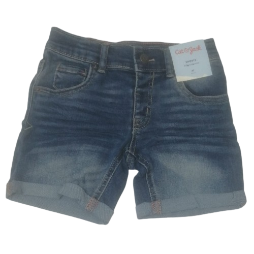 Denim stained shorts