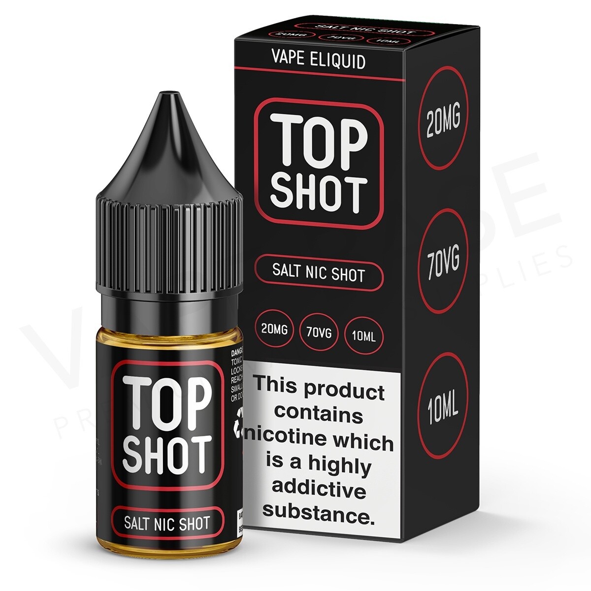 TOP SHOT Nic Salt Booster, PG /  VG Ratio: 30/70 Full Vape