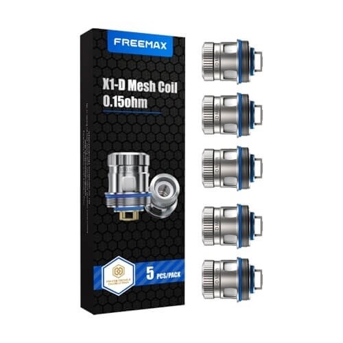 Freemax X Series MESH Coil (5-pack), Coil Resistance: X1-D 0.15 Ohm MESH