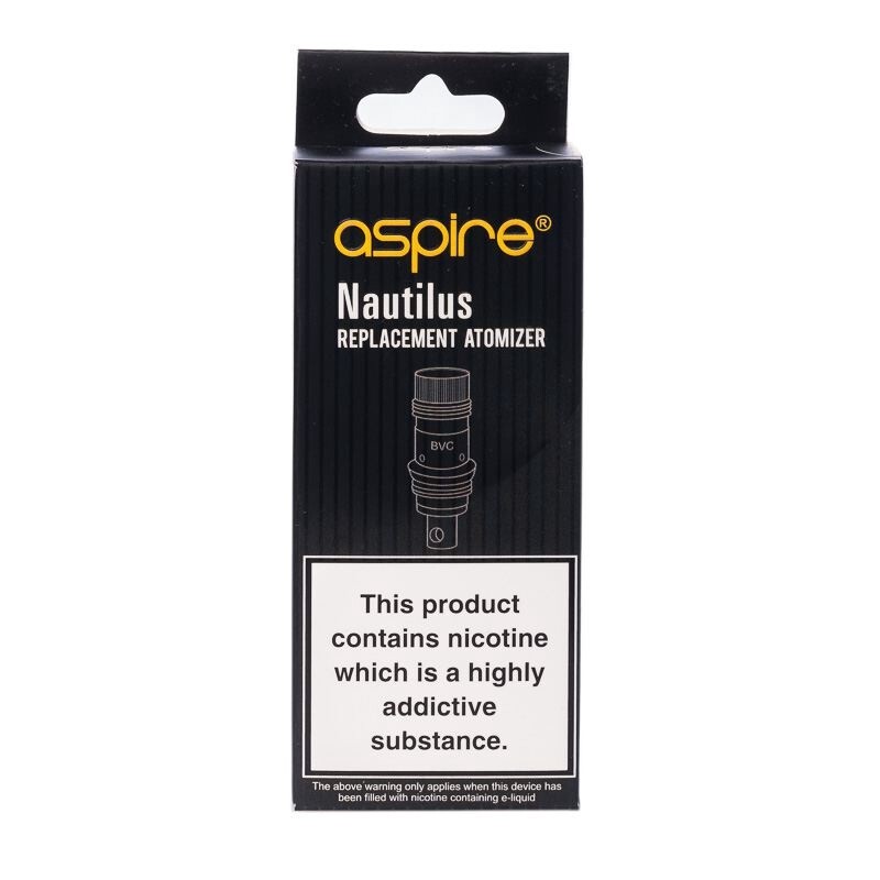 Aspire Nautilus BVC Coils (5-Pack), Coil Resistance: Nautilus 1&amp;2/ Mini Nautilus 1.8 Ohm BVC