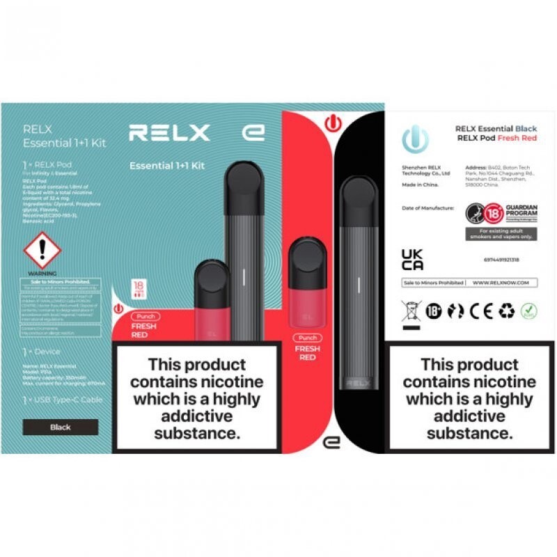 RELX Essential Kit- Starter Kit - Black
