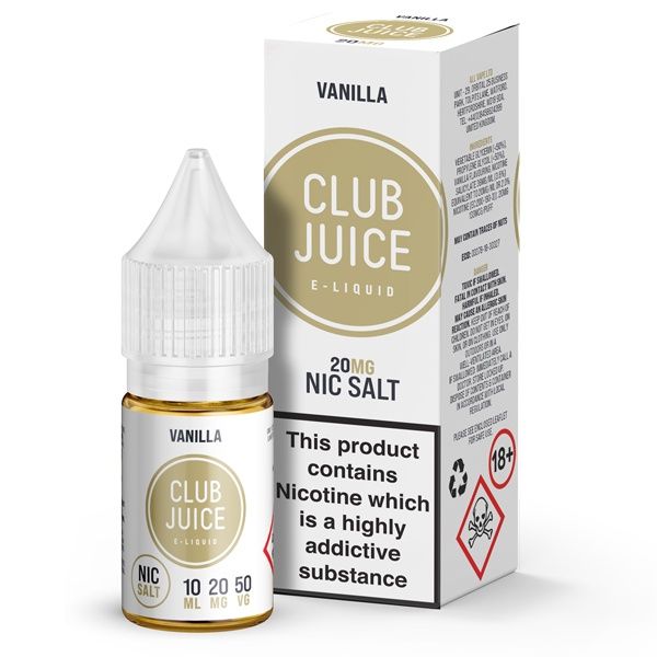 Club Juice Nicotine Salts, Flavour: Vanilla 20mg