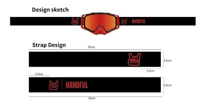 HandFull Racecraft Moto Goggles - Bloodshot