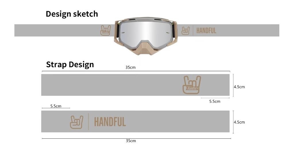 HandFull Racecraft Moto Goggles - Sandstorm