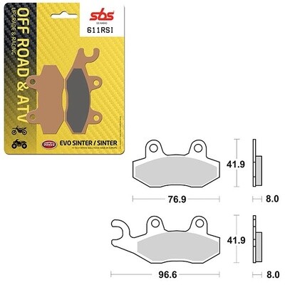 SBS ATV/UTV EVO SINTER BRAKE PAD 611RSI