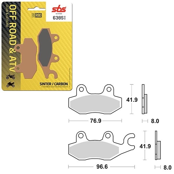 SBS ATV/UTV SINTER BRAKE PAD 638SI
