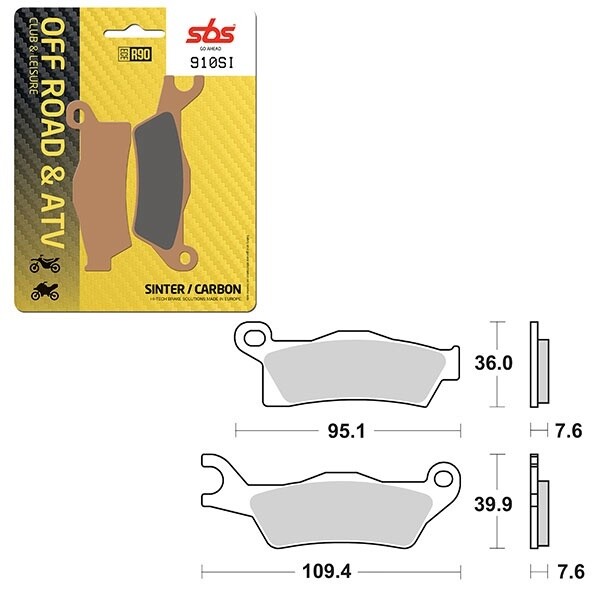 SBS ATV/UTV SINTER BRAKE PAD 910SI