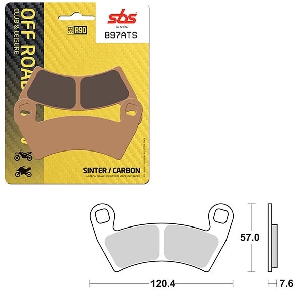 SBS ATV/UTV SINTER BRAKE PAD 897ATS