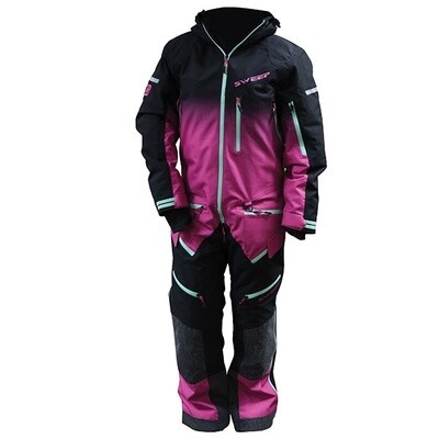 SWEEP WOMEN&#39;S INSULATED TUNDRA MONOSUIT FUSHIA/BLACK FADE