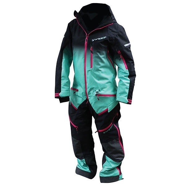 SWEEP WOMEN&#39;S INSULATED TUNDRA MONOSUIT GREEN/BLACK