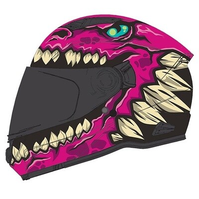 GMAX FF49Y DRAX YOUTH FULL FACE HELMET YOUTH PINK DOUBLE LENS