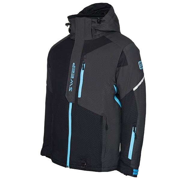 SWEEP MEN&#39;S RECON JACKET BLACK/GREY/LIGHT BLUE