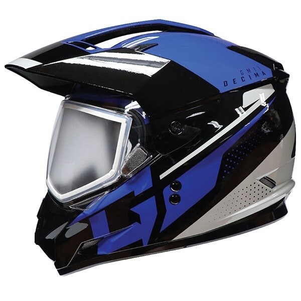GMAX GM11 DECIMA DUAL SPORT HELMET BLUE ELECTRIC LENS