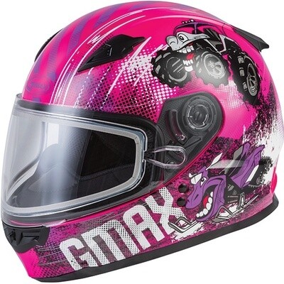 GMAX GM49Y BEAST YOUTH FULL FACE HELMET YOUTH PINK DOUBLE LENS