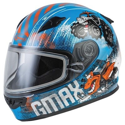 GMAX GM49Y BEAST YOUTH FULL FACE HELMET YOUTH BLUE DOUBLE LENS