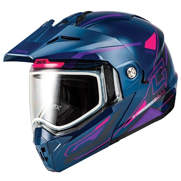 GMAX MD74 SPECTRE FULL FACE HELMET PRUPLE/PINK DOUBLE LENS