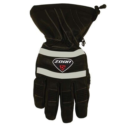 ZOAN LEATHER POLAR GLOVES BLACK