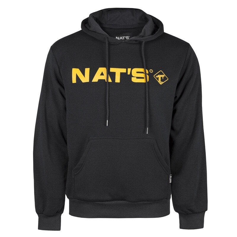 Nat&#39;s Work hoodie with NAT’S logo – WK076L, Colour: BLACK, Size: SMALL