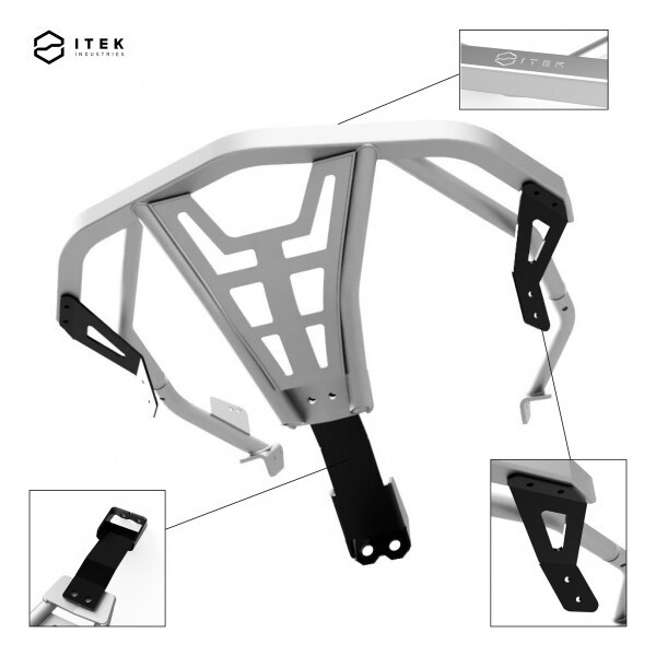ITEK FRONT BUMPER - SKI-DOO GEN 4 AND GEN 5, Colour: ALUMINIUM