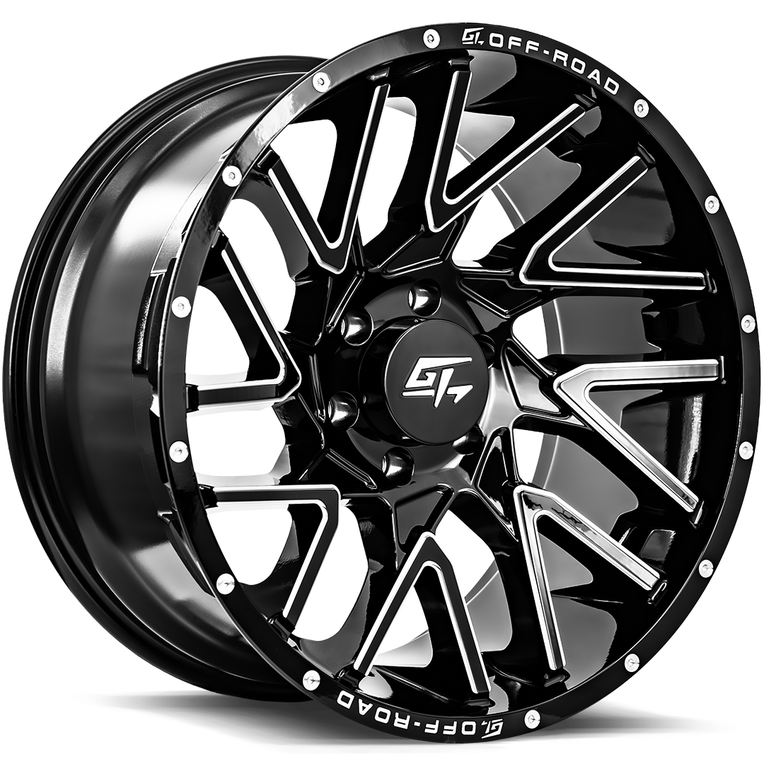 GT OFF-ROAD Aggression 20x10 6x135 -18 Gloss Black Milled