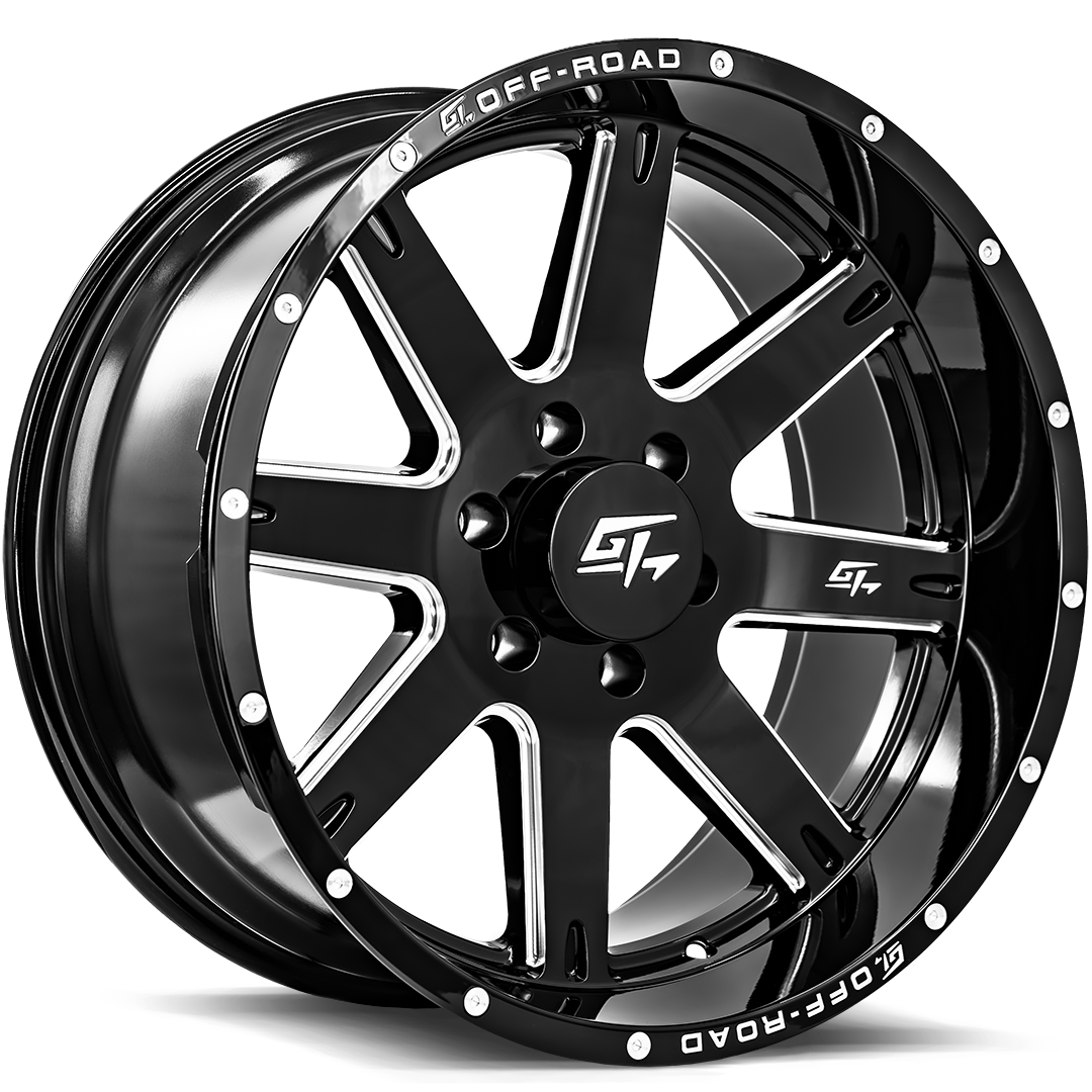 GT OFF-ROAD Invasion 20x10 6x135 -18 Gloss Black Milled