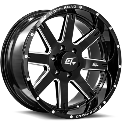 GT OFF-ROAD Invasion 20x10 6x135 -18 Gloss Black Milled