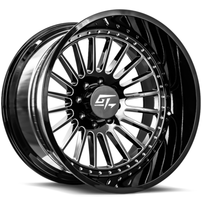 GT OFF-ROAD Strike 20x10 6x135 -18 Gloss Black Milled