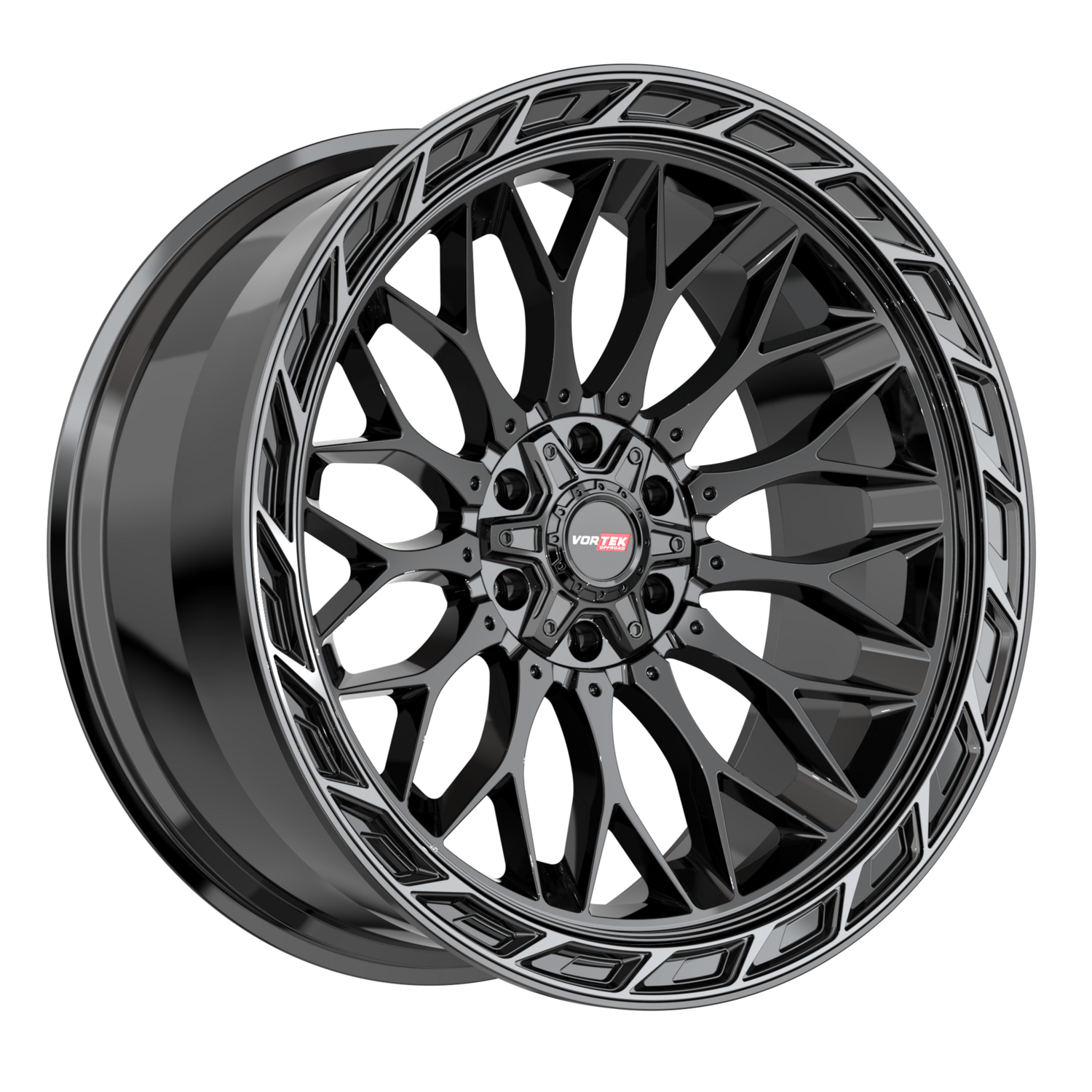Vortek VRP-503 20X10 6x135 / 6x139.7 -18 Black Diamond Cut Ring W/ Dark Tint