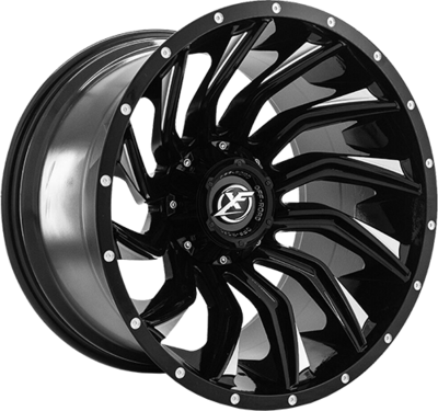 XF OFFROAD XF-224 20x10 6135/139.7-12 Gloss Black Milled